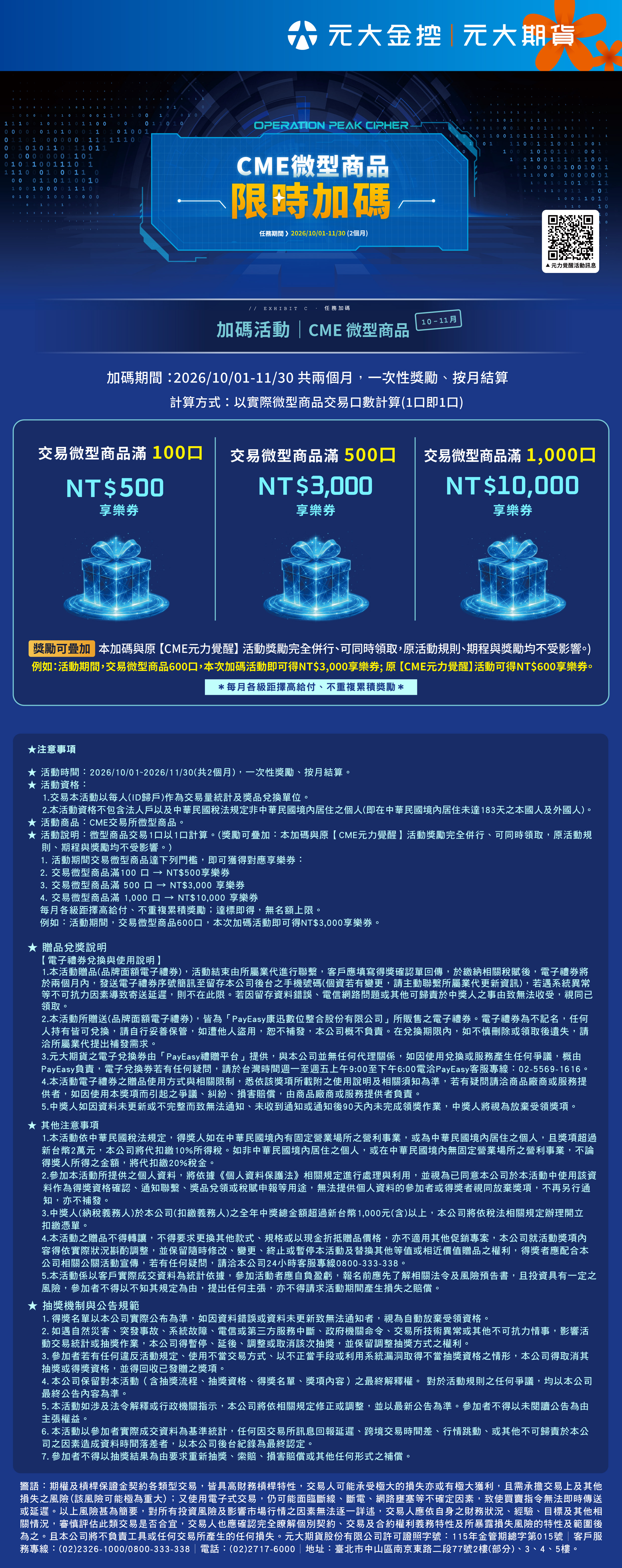 2026CME微型商品限時加碼