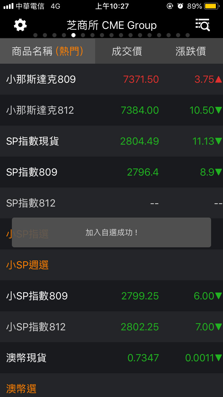 新增自選股