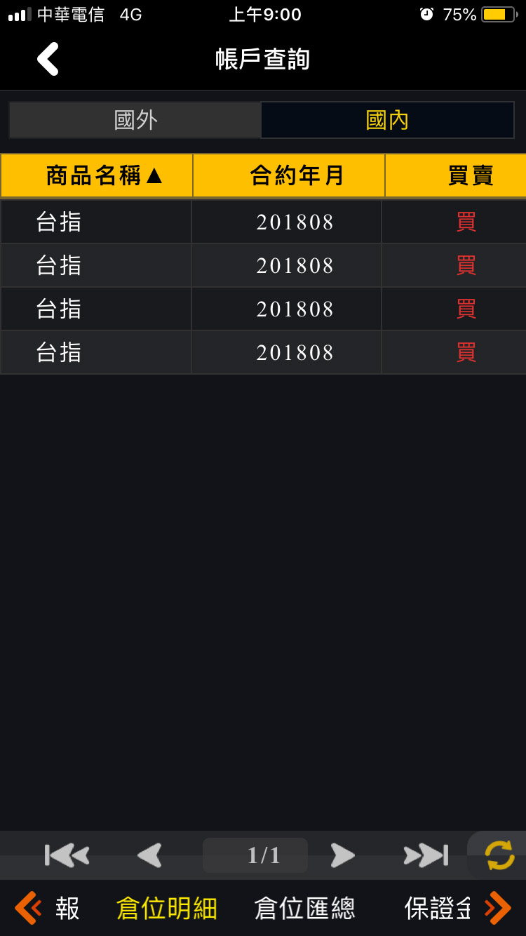 倉位明細